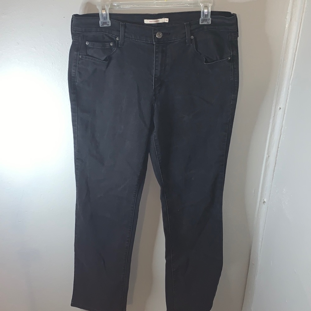 Black Levi’s jeans straight leg size 14